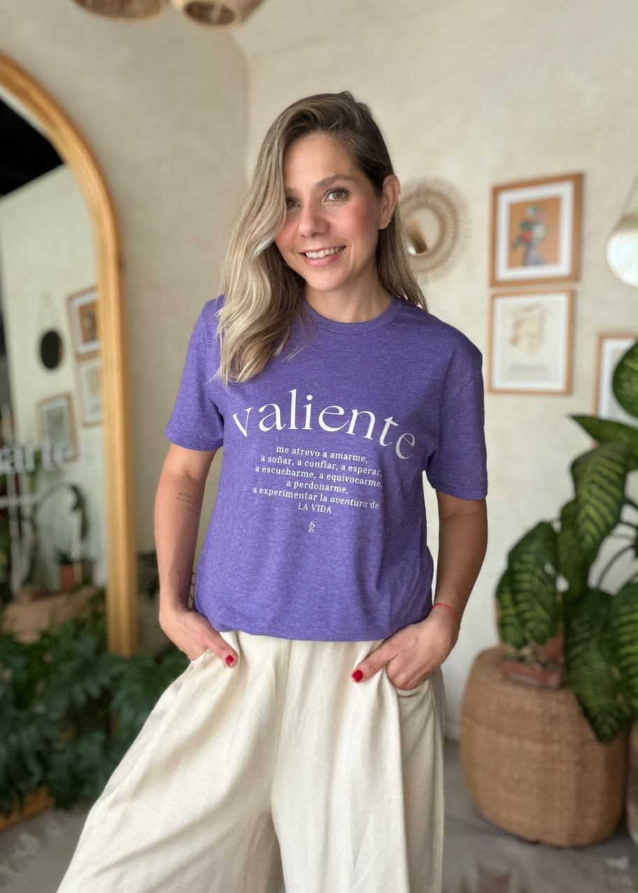 Playera Valiente Morada