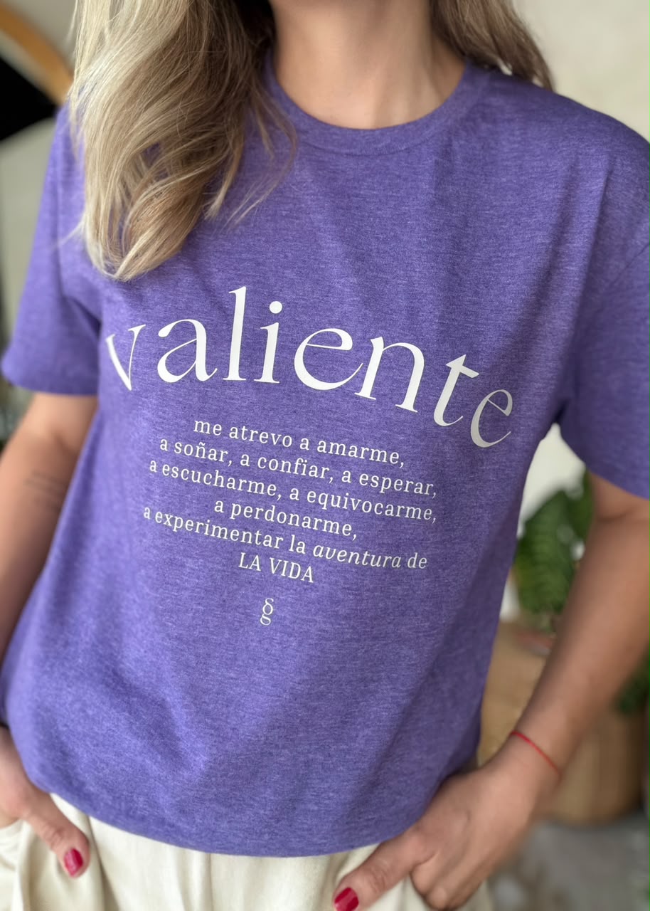 Playera Valiente Morada