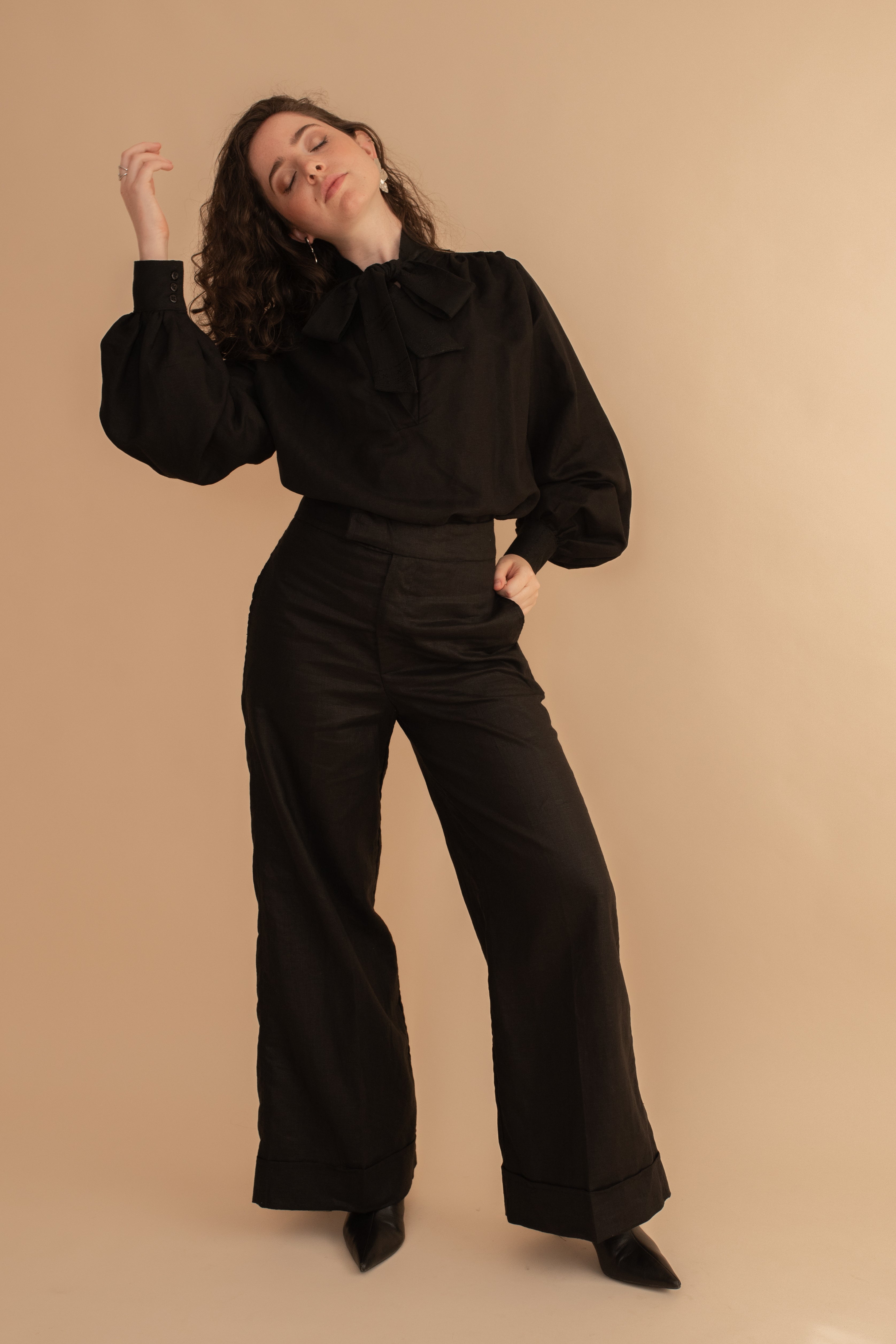 Pantalón Valenciana Negro Luminoso
