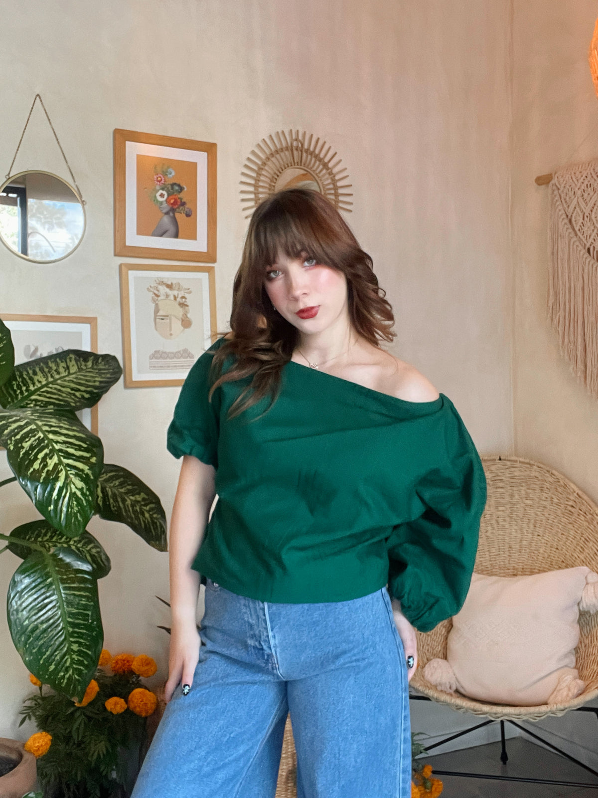 Blusa Miranda Verde Mexicano