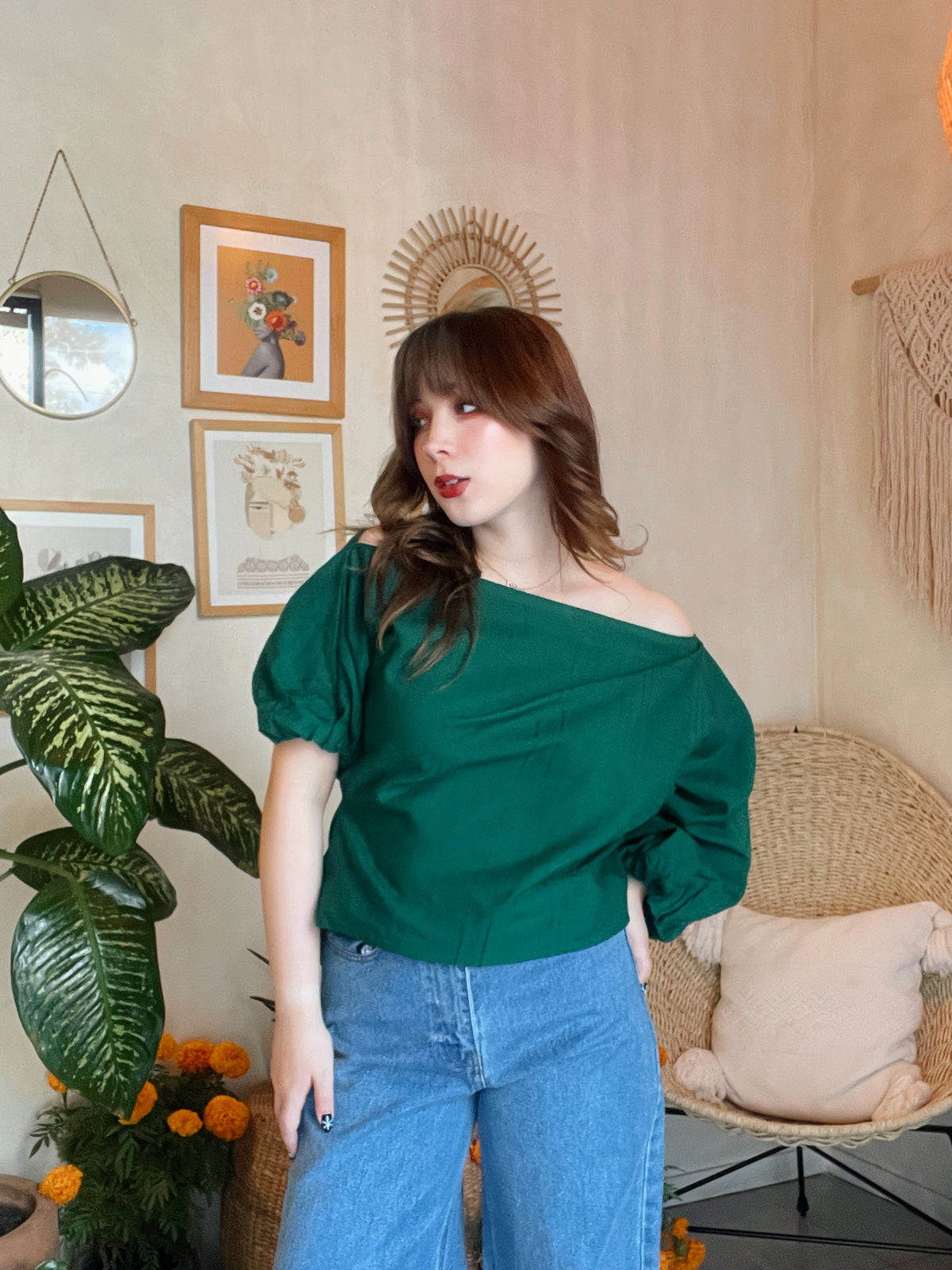 Blusa Miranda Verde Mexicano