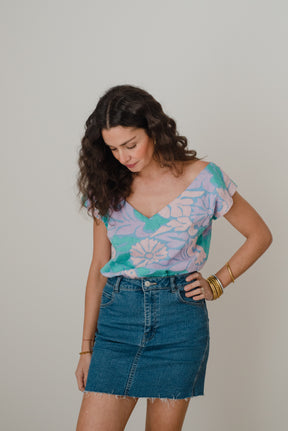 Jalapa V Blue / Lilac Blouse