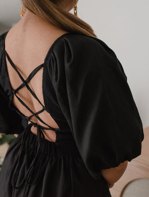 Mexicanartes Vestido Amanda Negro