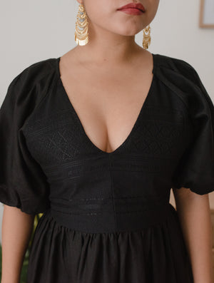 Mexicanartes Vestido Amanda Negro