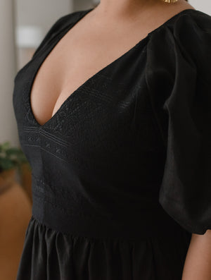 Mexicanartes Vestido Amanda Negro