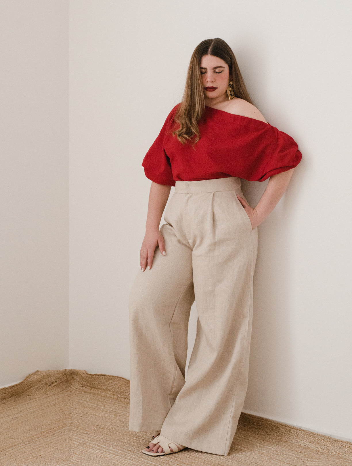 Mexicanartes Pantalón Paciencia de lino Marfil