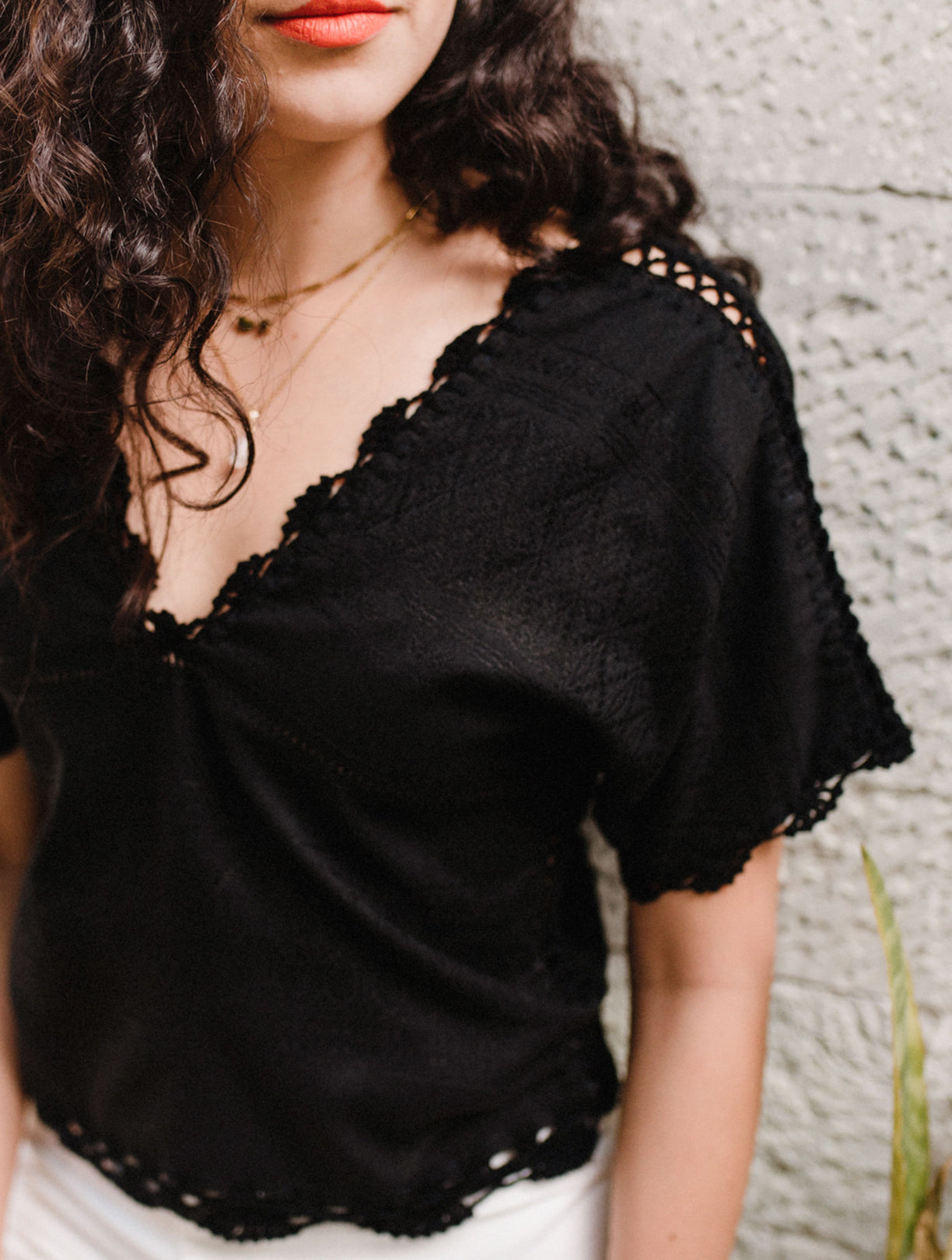 Mexicanartes Blusa Xaagá Negra